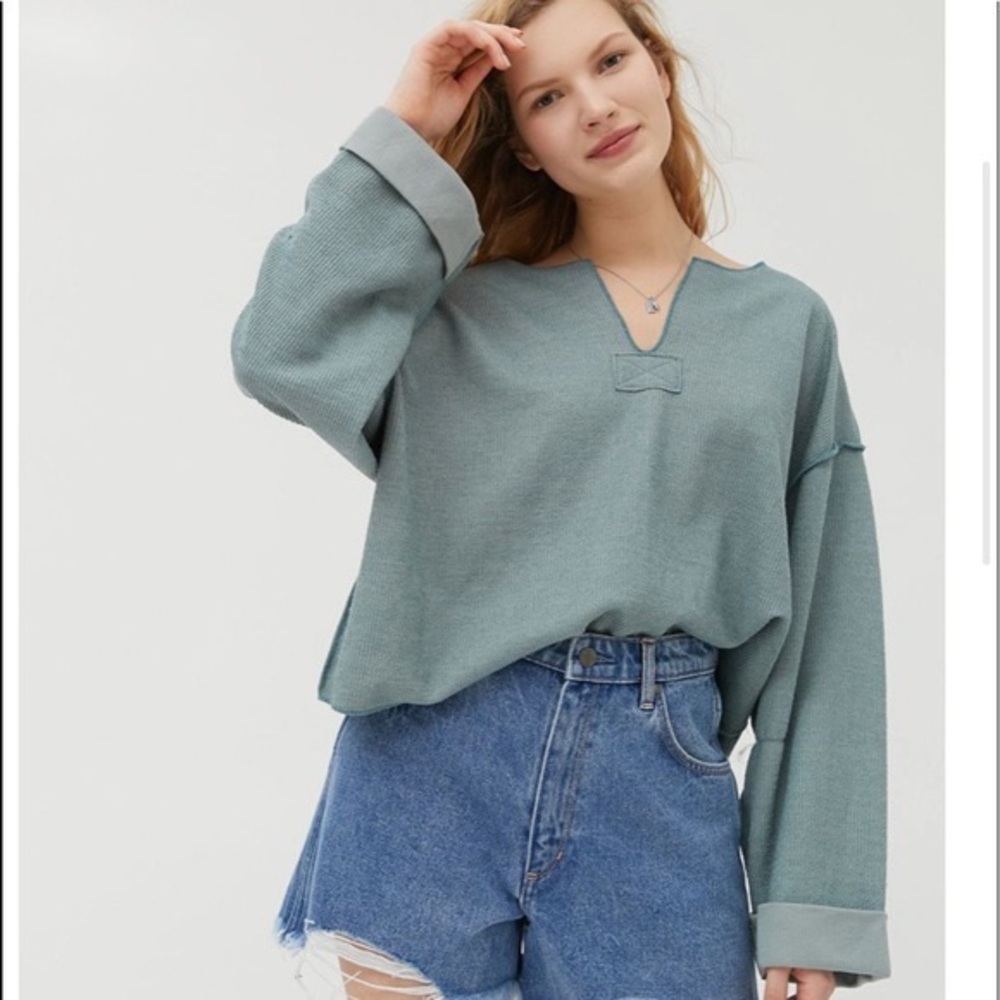 Urban Outfitters Jax Inside Out Notch Neck Shirt